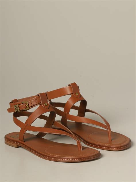 michael kors leather women's sandals|Michael Kors sandals flat.